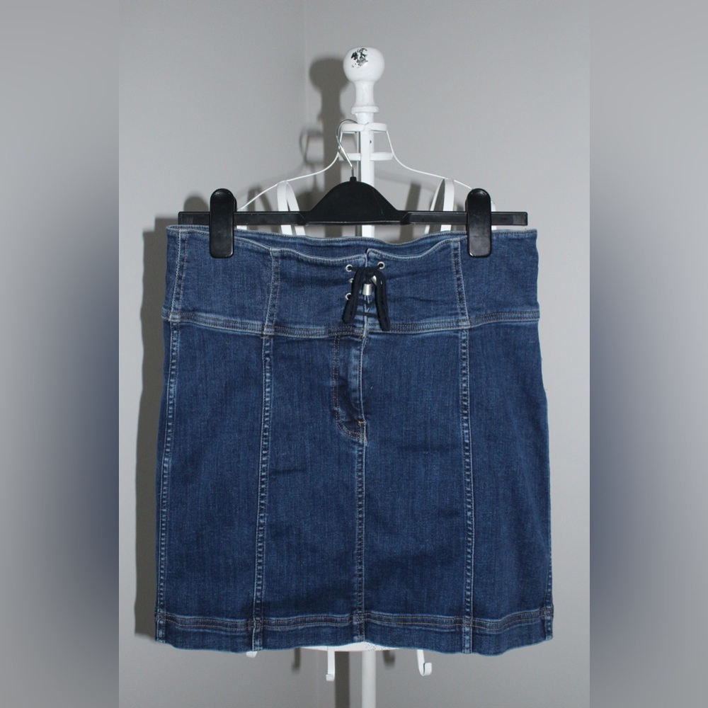 Free People mini jean skirt